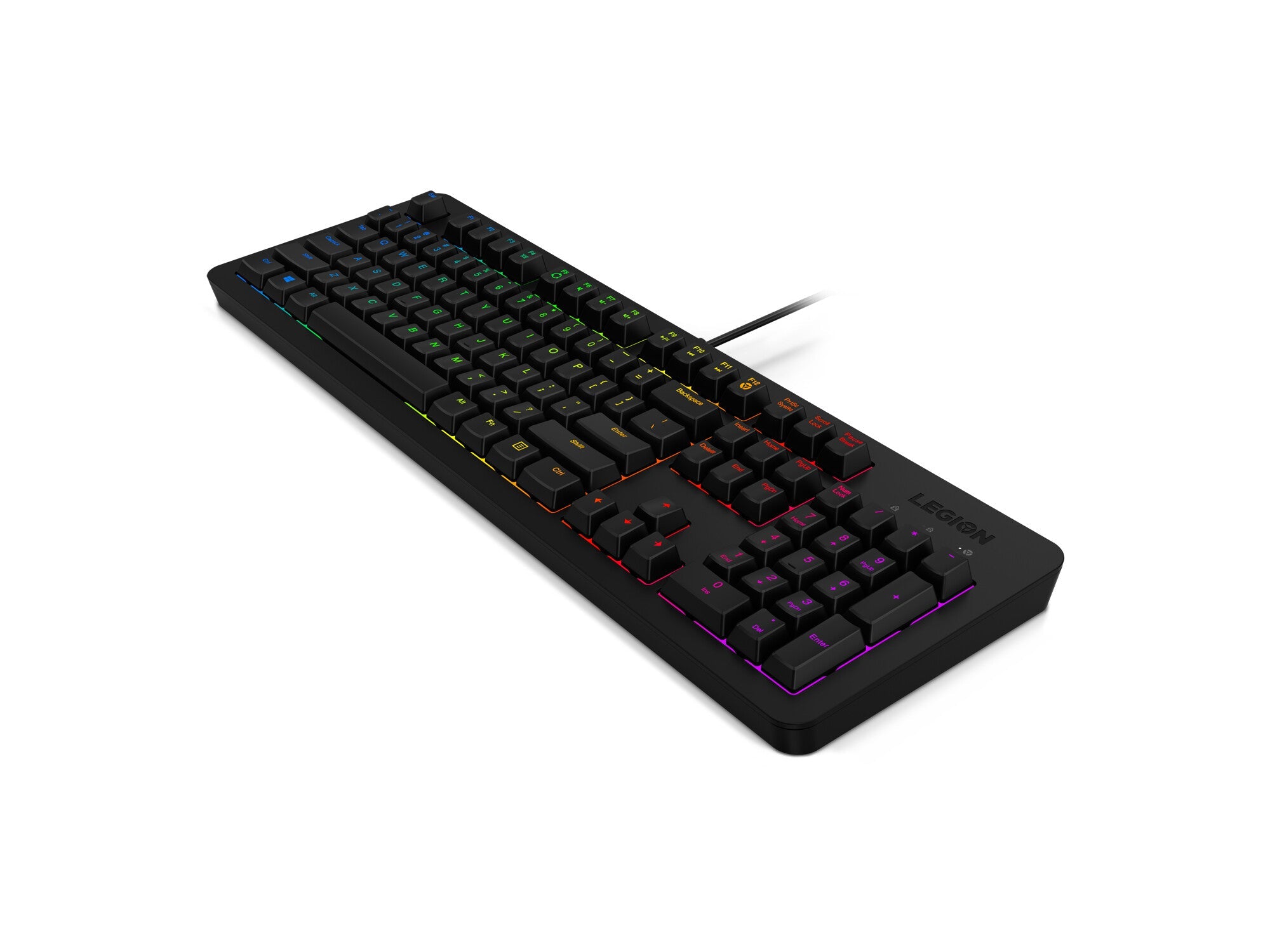 Lenovo Legion K300 RGB - USB Wired RGB Membrane Gaming Keyboard in Black (QWERTY UK)