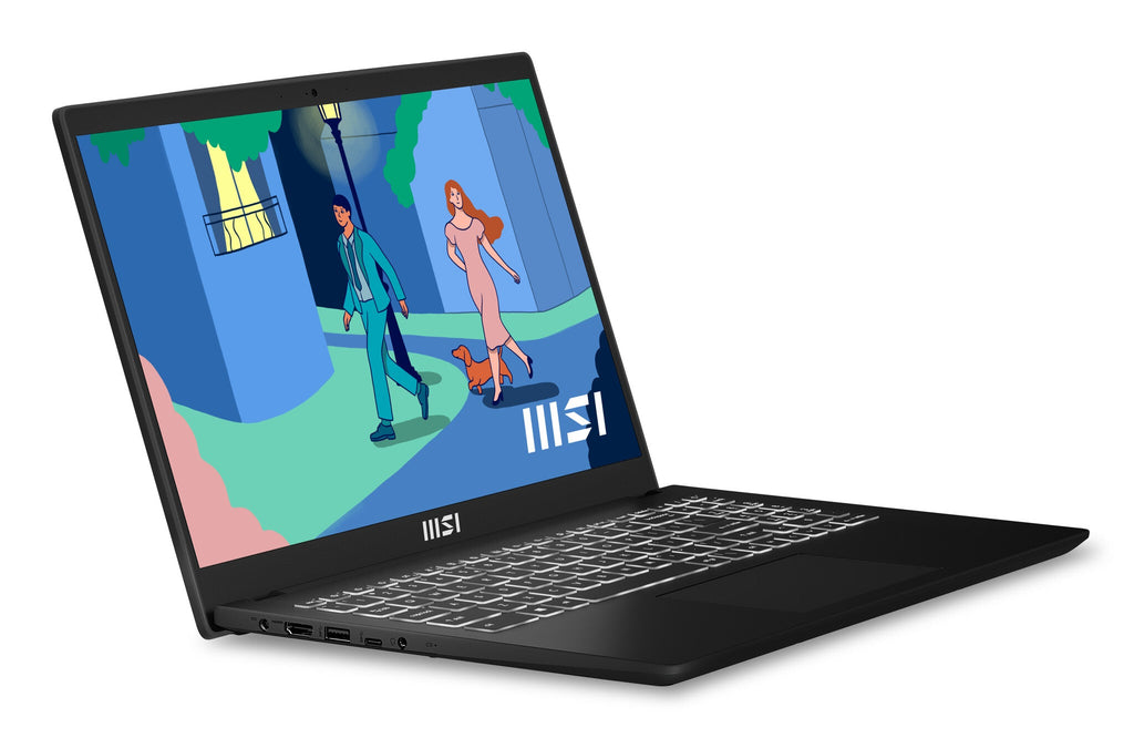 MSI Modern 15 Laptop - 39.6 cm (15.6") - Intel® Core™ i7-1255U  - 8 GB DDR4-SDRAM - 256 GB SSD - Wi-Fi 6 - Windows 11 Home - Black