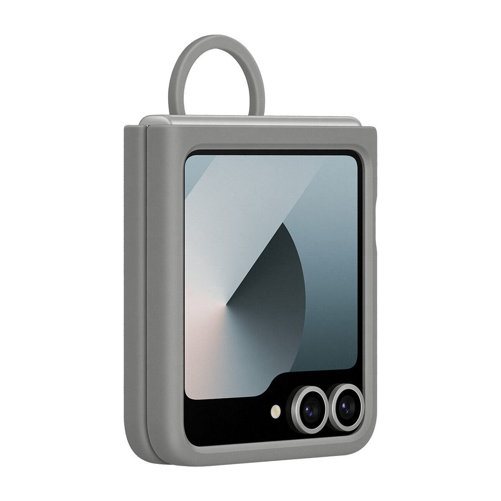 Samsung Silicone Case with Ring for Z Flip6 in Grey