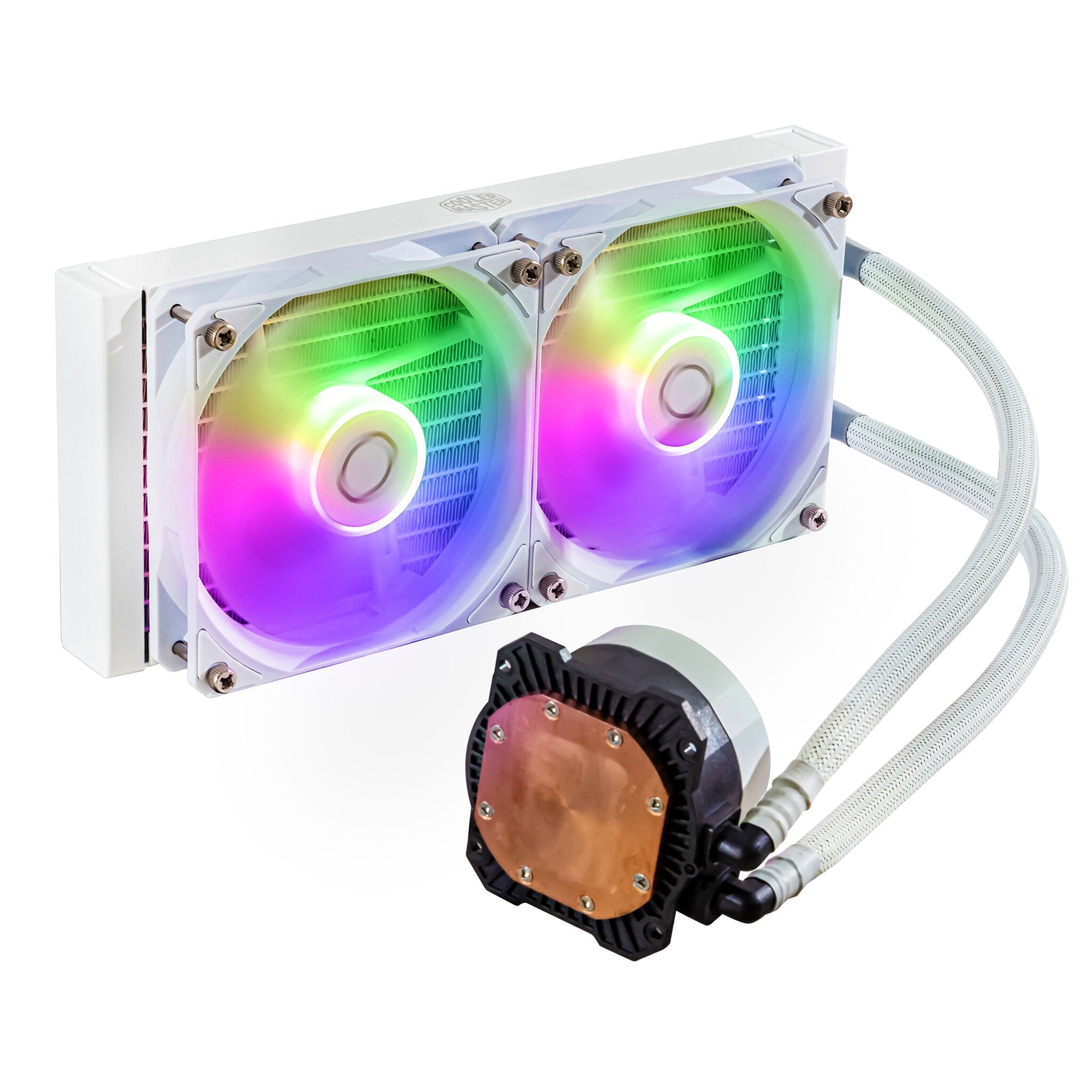 Cooler Master MasterLiquid 240L Core ARGB - Liquid Processor Cooler in White - 240mm
