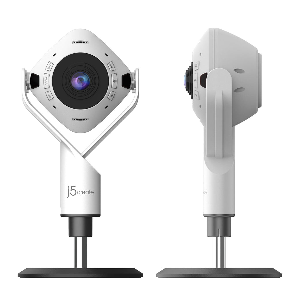 j5create JVU368 - USB Wired 360° AI-Powered 1080p Webcam with Speakerphone