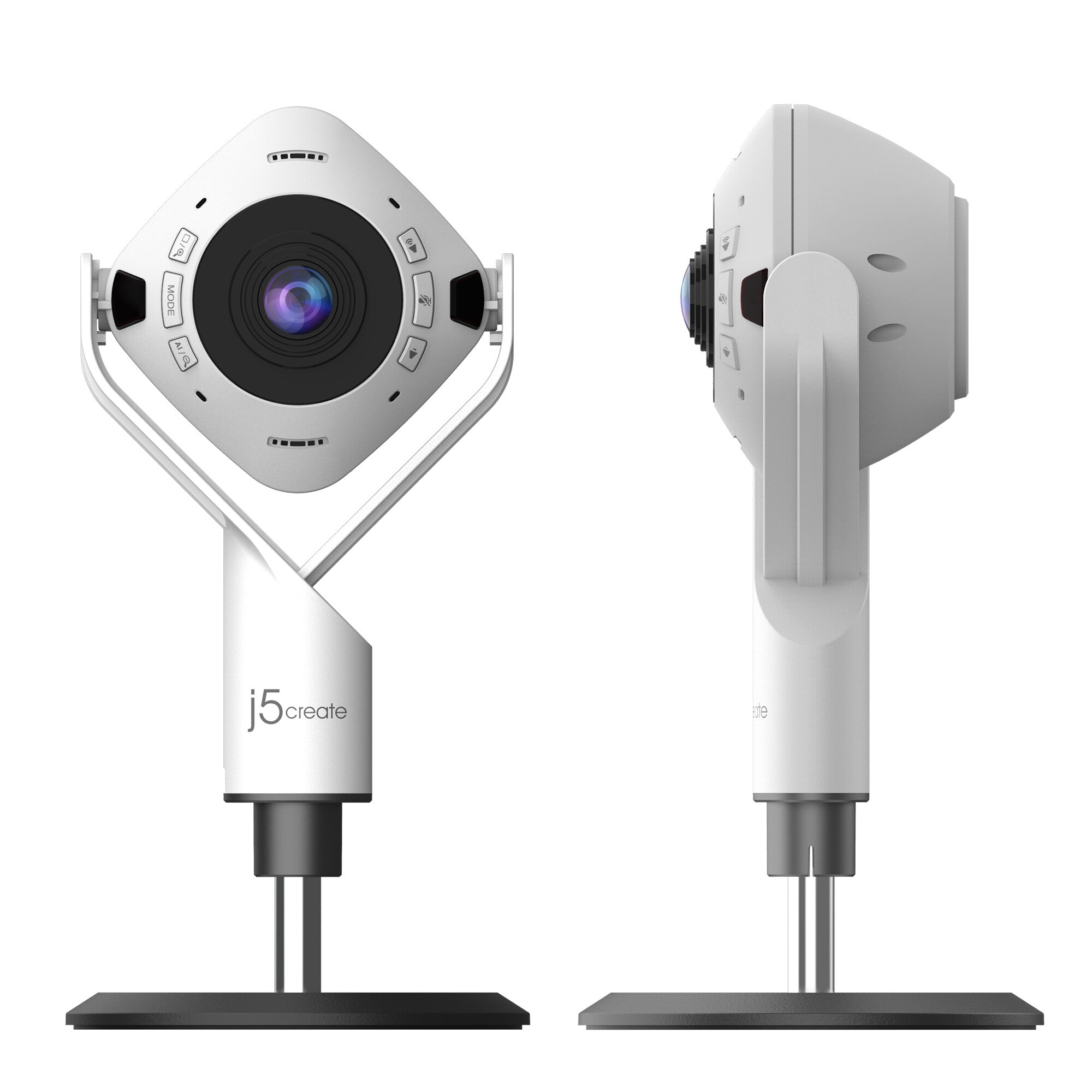 j5create JVU368 - USB Wired 360° AI-Powered 1080p Webcam with Speakerphone
