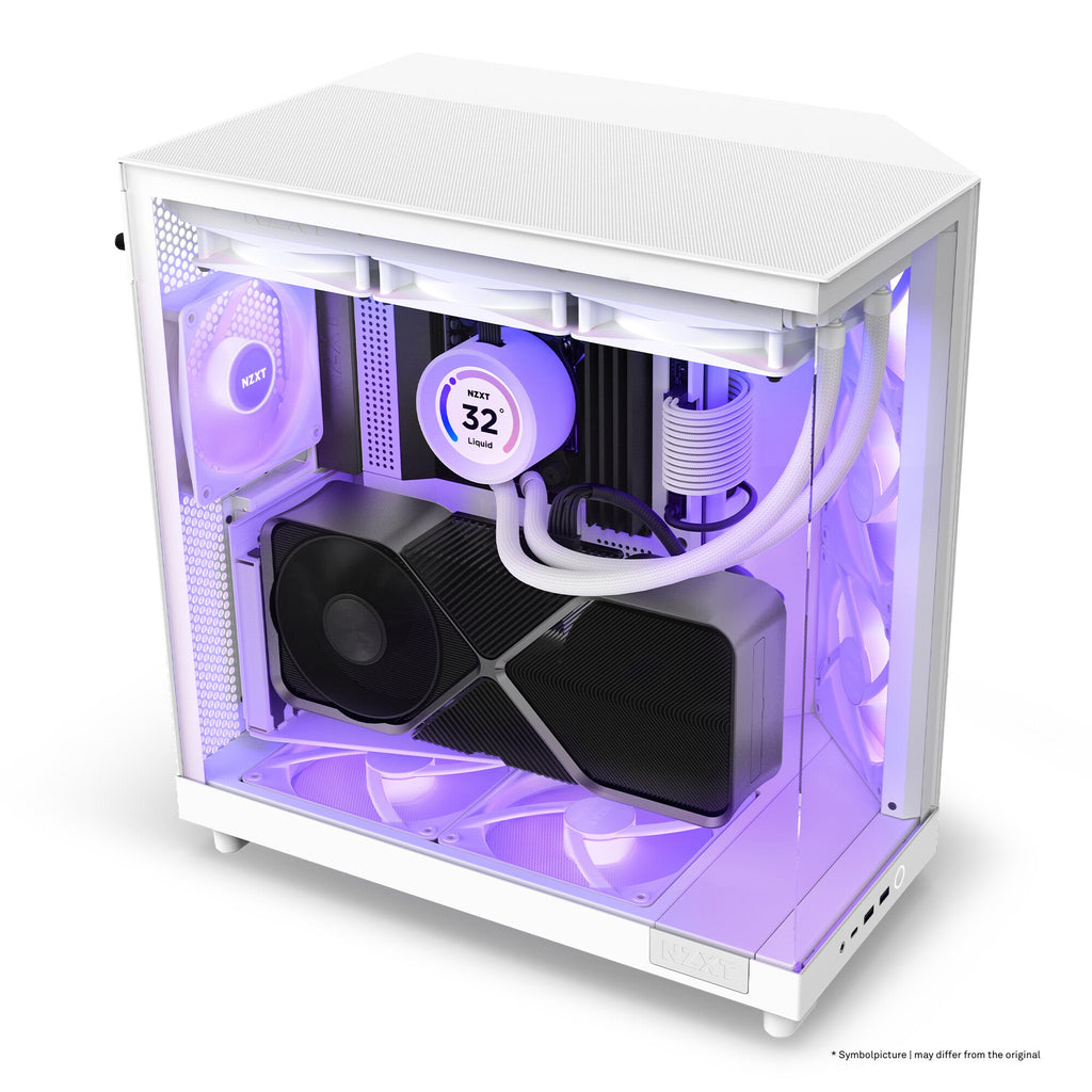 NZXT H6 Flow RGB - ATX Mid Tower Case in White
