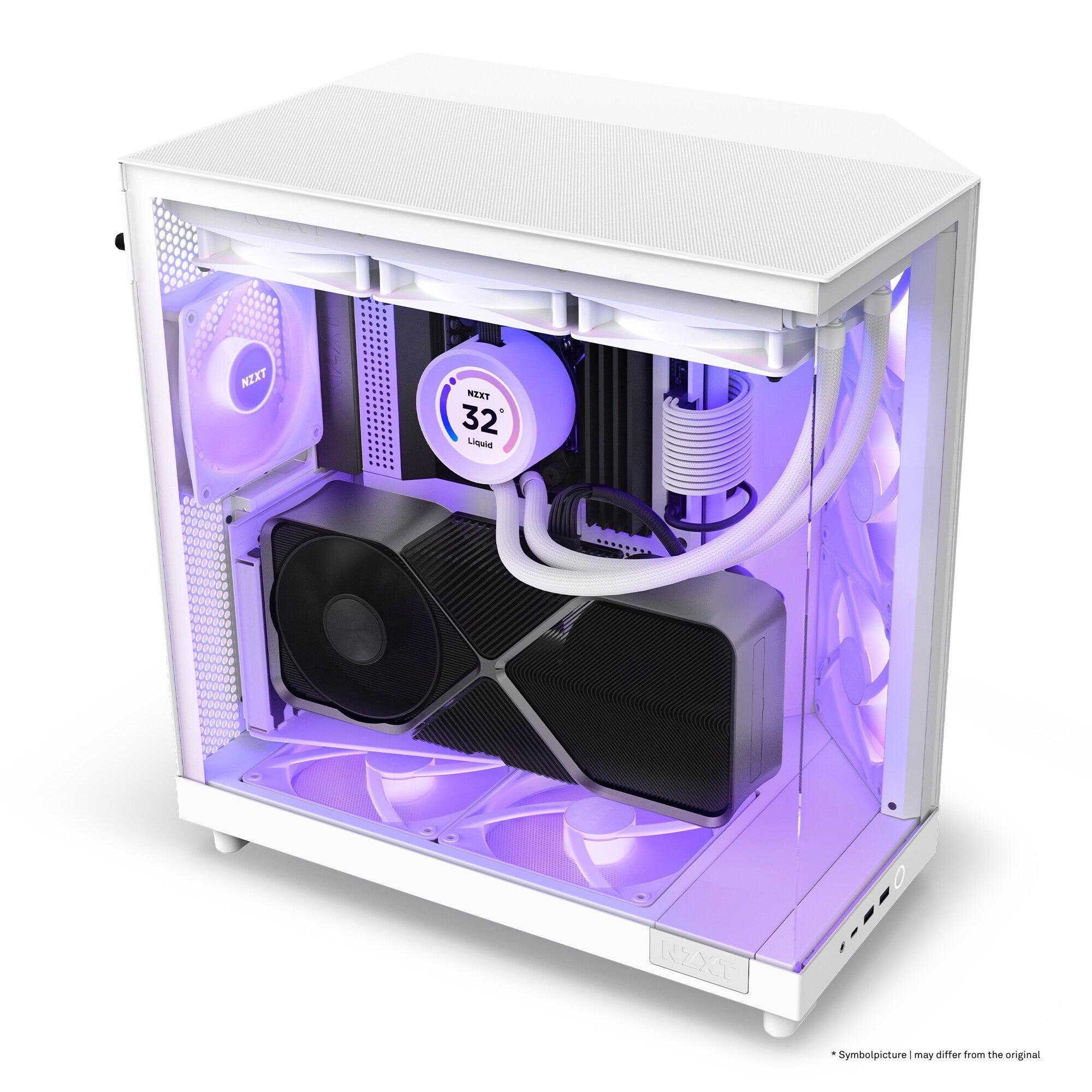 NZXT H6 Flow RGB - ATX Mid Tower Case in White