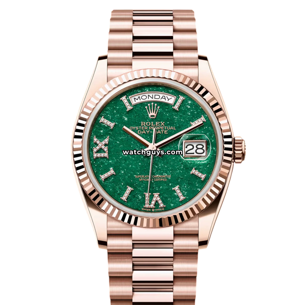 Rolex Day-Date 128235 Green Aventurine Diamond
