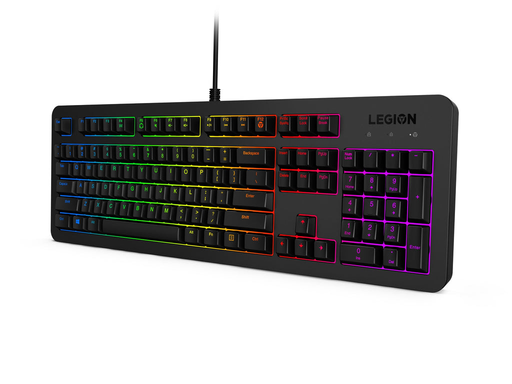 Lenovo Legion K300 RGB - USB Wired RGB Membrane Gaming Keyboard in Black (QWERTY UK)