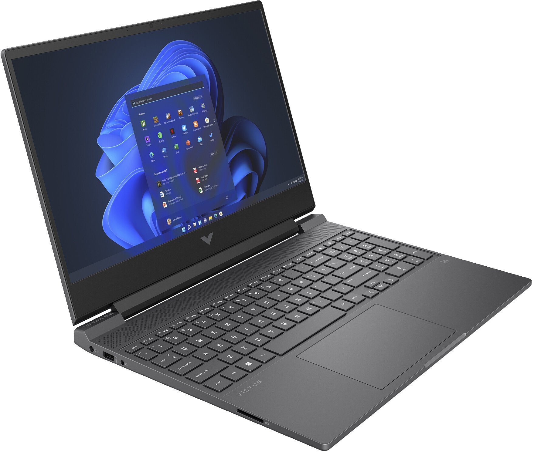 HP Victus Gaming Laptop - 39.6 cm (15.6") - Intel® Core™ i5-13420H - 8 GB DDR4-SDRAM - 512 GB SSD - NVIDIA GeForce RTX 2050 - Wi-Fi 6E - Windows 11 Home - Black