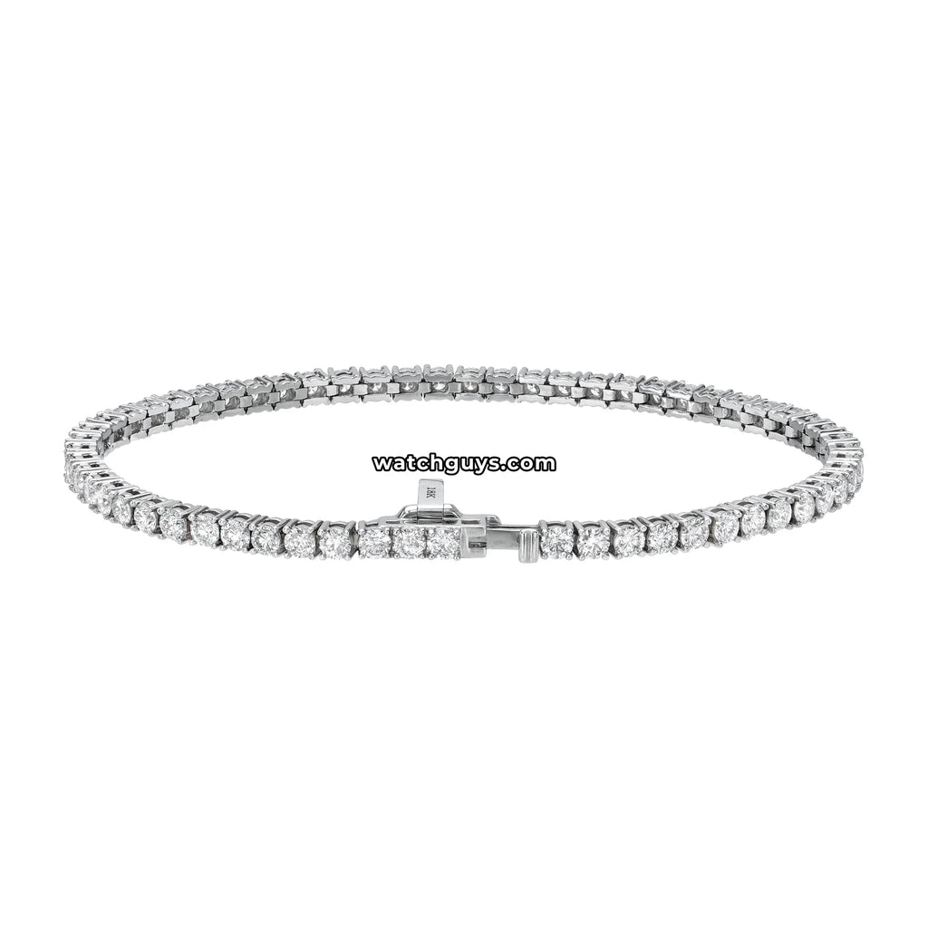 Diamond Tennis Bracelet 4.70 Carat TW 18k White Gold