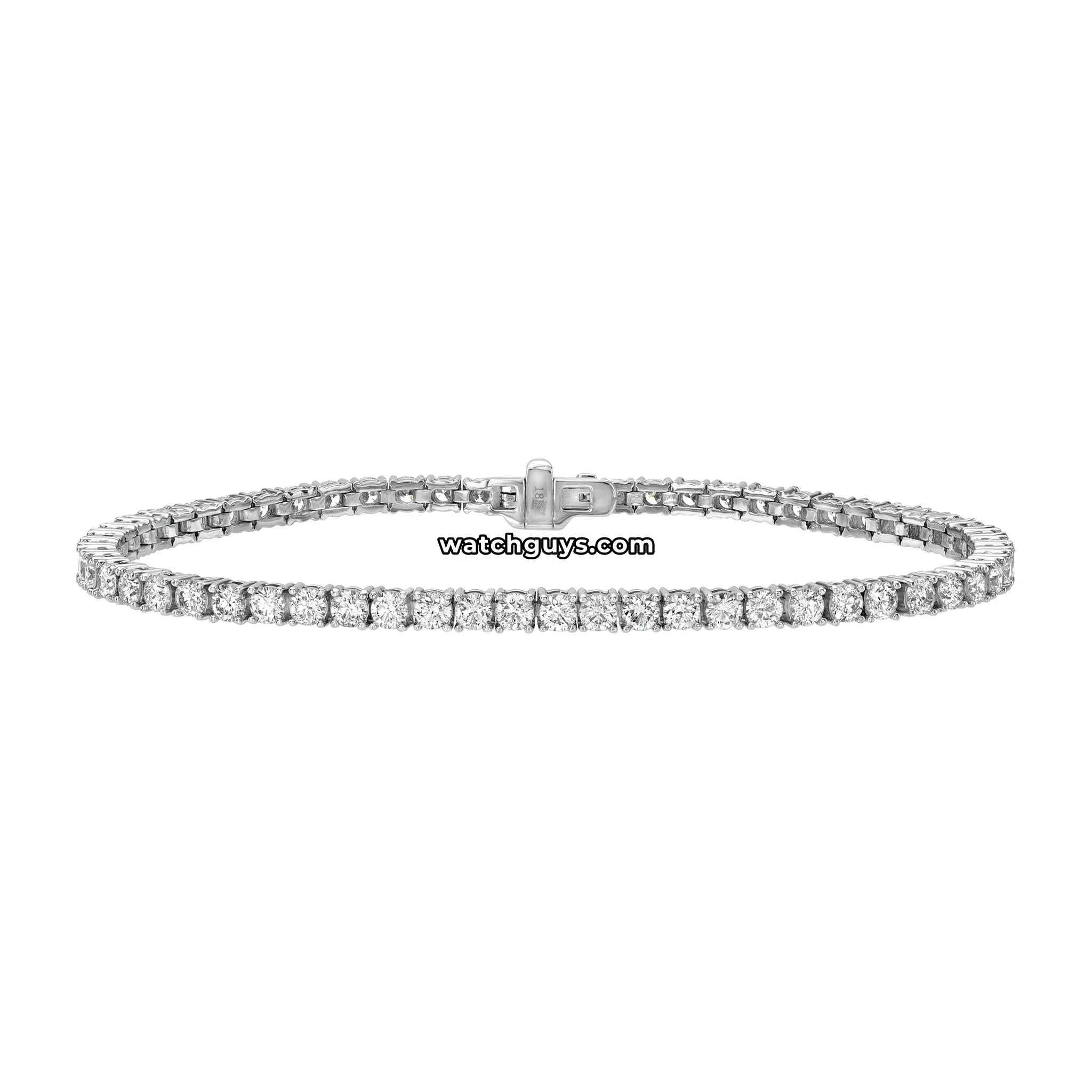 Diamond Tennis Bracelet 4.70 Carat TW 18k White Gold