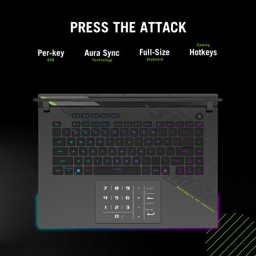 ASUS ROG Strix G16 Laptop - 40.6 cm (16") - AMD Ryzen 9 8940HX - 16 GB DDR5-SDRAM - 1 TB SSD - NVIDIA GeForce RTX 5060 - Wi-Fi 6E - Windows 11 Home - Black / Grey