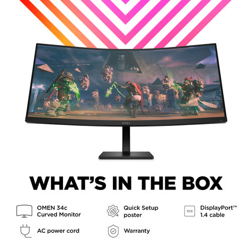 HP OMEN 34C - 86.4 cm (34") - 3440 x 1440 pixels WQHD Monitor