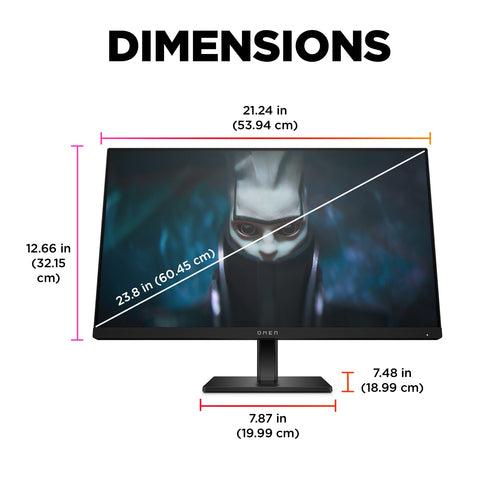 HP OMEN 24 - 60.5 cm (23.8") - 1920 x 1080 pixels FHD LED Monitor