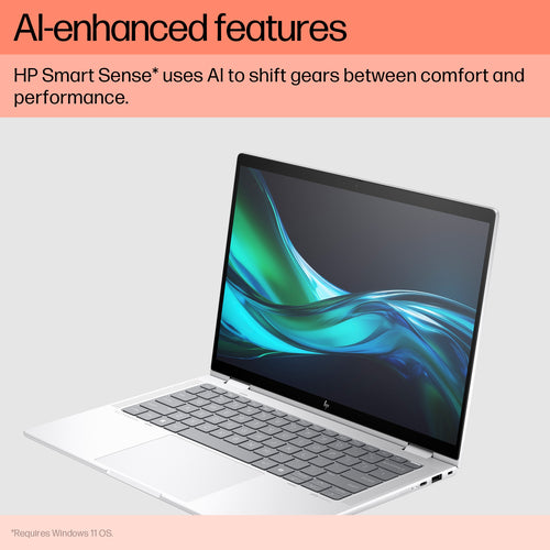 HP Elite x360 1040 G11 Hybrid (2-in-1) - 35.6 cm (14") - Touchscreen - Intel Core Ultra 5 125H - 16 GB LPDDR5x-SDRAM - 512 GB SSD - Wi-Fi 7 - Windows 11 Pro - Silver