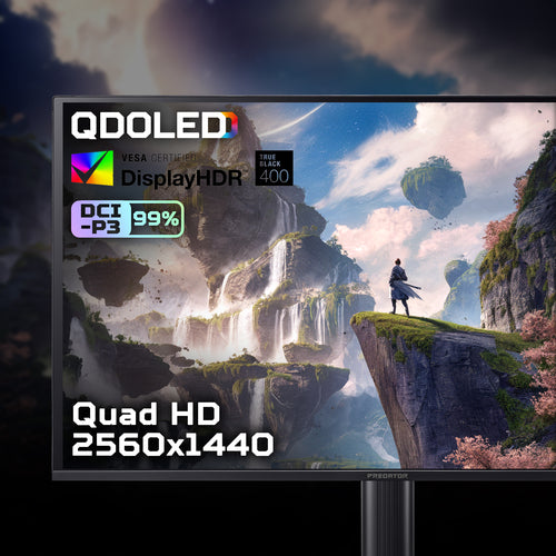 Acer Predator X27UX1 - 67.3 cm (26.5") - 2560 x 1440 pixels QHD QD-OLED Monitor