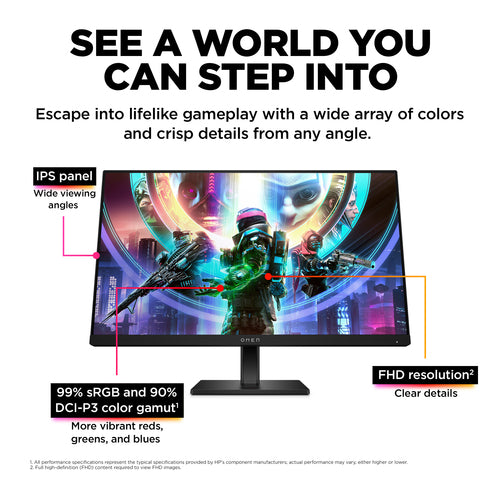 HP OMEN 24 - 60.5 cm (23.8") - 1920 x 1080 pixels FHD LED Monitor