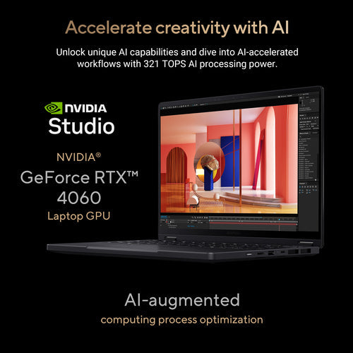 ASUS ProArt PX13 Hybrid (2-in-1) - 33.8 cm (13.3") - Touchscreen - AMD Ryzen AI 9 HX 370 - 32 GB LPDDR5x-SDRAM - 1 TB SSD - NVIDIA GeForce RTX 4060 - Wi-Fi 7 - Windows 11 Home - Black