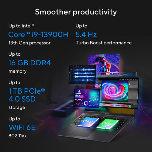ASUS Vivobook 16X Laptop - 40.6 cm (16") - Intel® Core™ i7-13700H - 16 GB DDR4-SDRAM - 1 TB SSD - NVIDIA GeForce RTX 4060 - Wi-Fi 6E - Windows 11 Home - Silver