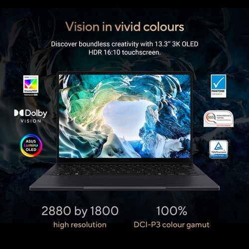 ASUS ProArt PX13 Hybrid (2-in-1) - 33.8 cm (13.3") - Touchscreen - AMD Ryzen AI 9 HX 370 - 32 GB LPDDR5x-SDRAM - 1 TB SSD - NVIDIA GeForce RTX 4060 - Wi-Fi 7 - Windows 11 Home - Black