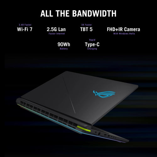 ASUS ROG Strix G16 Laptop - 40.6 cm (16") - AMD Ryzen 9 8940HX - 32 GB DDR5-SDRAM - 1 TB SSD - NVIDIA GeForce RTX 5070 - Wi-Fi 6E - Windows 11 Home - Black / Grey