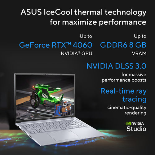 ASUS Vivobook 16X Laptop - 40.6 cm (16") - Intel® Core™ i7-13700H - 16 GB DDR4-SDRAM - 1 TB SSD - NVIDIA GeForce RTX 4060 - Wi-Fi 6E - Windows 11 Home - Silver