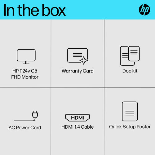 HP P24v G5 - 60.5 cm (23.8") - 1920 x 1080 pixels FHD Monitor