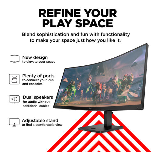 HP OMEN 34C - 86.4 cm (34") - 3440 x 1440 pixels WQHD Monitor