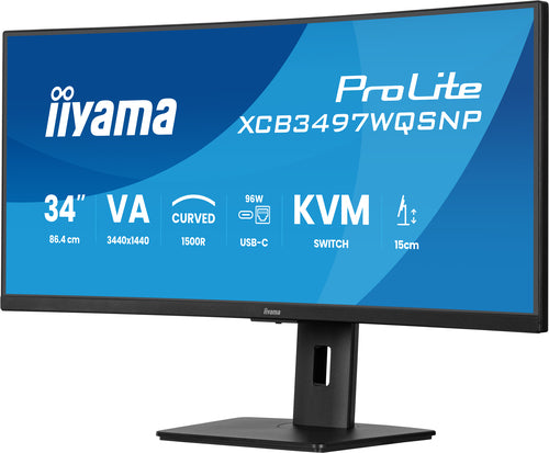 iiyama ProLite XCB3497WQSNP-B1 - 86.4 cm (34") - 3440 x 1440 pixels UltraWide QHD LED Monitor