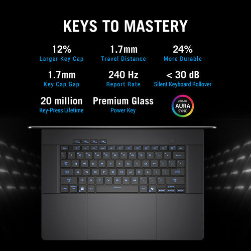 ASUS ROG Zephyrus G16 Laptop - 40.6 cm (16") - Intel Core Ultra 9 285H - 32 GB LPDDR5x-SDRAM - 2 TB SSD - NVIDIA GeForce RTX 5080 - Wi-Fi 7 - Windows 11 Home - Grey