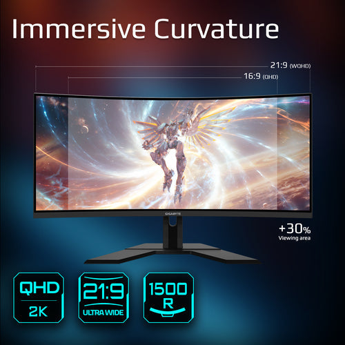 GIGABYTE G34WQCP - 86.4 cm (34") - 3440 x 1440 pixels UltraWide QHD LED Monitor