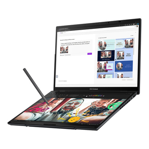 ASUS Zenbook Duo Hybrid (2-in-1) - 35.6 cm (14") - Touchscreen - Intel Core Ultra 9 285H - 32 GB LPDDR5x-SDRAM - 2 TB SSD - Wi-Fi 7 - Windows 11 Home - Grey