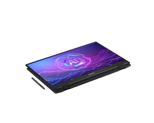 MSI SUMMIT 16 AI EVO Hybrid (2-in-1) - 40.6 cm (16") - Touchscreen - Intel Core Ultra 7 255H - 32 GB LPDDR5-SDRAM - 1 TB SSD - Wi-Fi 7 - Windows 11 Home - Black