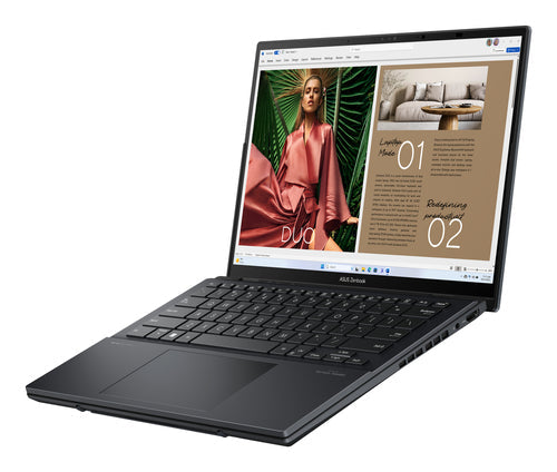 ASUS Zenbook Duo Hybrid (2-in-1) - 35.6 cm (14") - Touchscreen - Intel Core Ultra 9 185H - 32 GB LPDDR5x-SDRAM - 2 TB SSD - Wi-Fi 6E - Windows 11 Home - Grey