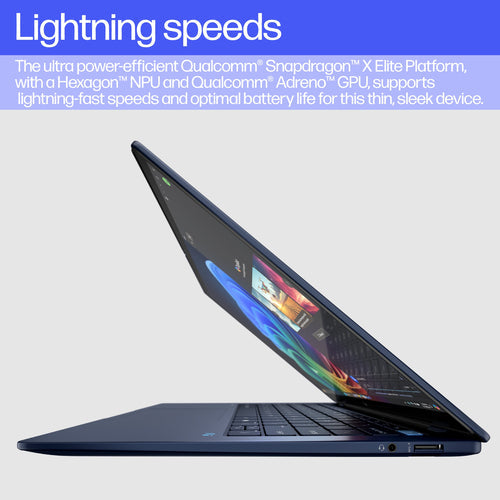 HP EliteBook Ultra G1q AI Laptop - 35.6 cm (14") - Touchscreen - Qualcomm Snapdragon X1E-78-100 - 16 GB LPDDR5x-SDRAM - 1 TB SSD - Wi-Fi 6E - Windows 11 Pro - Blue