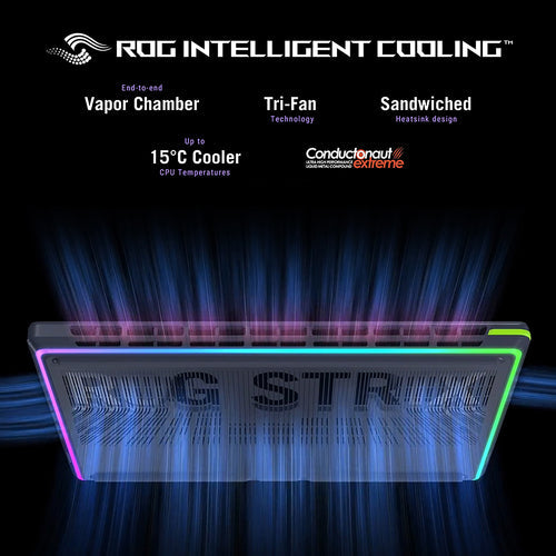 ASUS ROG Strix G16 Laptop - 40.6 cm (16") - Intel Core Ultra 9 275HX - 32 GB DDR5-SDRAM - 2 TB SSD - NVIDIA GeForce RTX 5080 - Wi-Fi 7 - Windows 11 Home - Black, Green, Grey