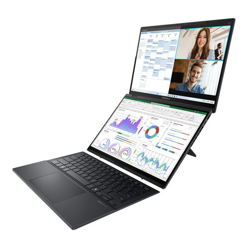 ASUS Zenbook Duo Hybrid (2-in-1) - 35.6 cm (14") - Touchscreen - Intel Core Ultra 9 285H - 32 GB LPDDR5x-SDRAM - 2 TB SSD - Wi-Fi 7 - Windows 11 Home - Grey