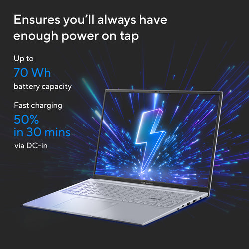ASUS Vivobook 16X Laptop - 40.6 cm (16") - Intel® Core™ i7-13700H - 16 GB DDR4-SDRAM - 1 TB SSD - NVIDIA GeForce RTX 4060 - Wi-Fi 6E - Windows 11 Home - Silver