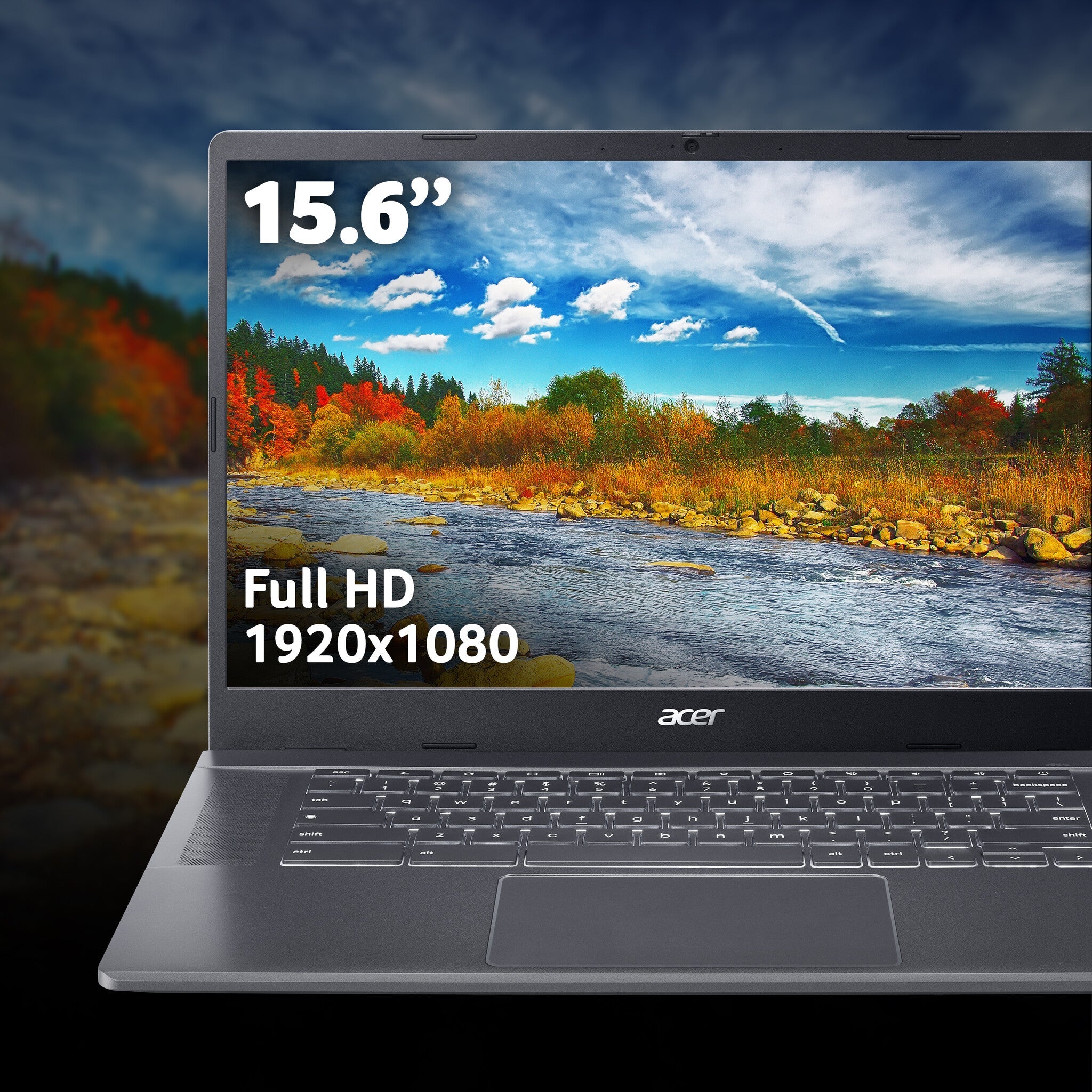 Acer Chromebook Plus 515 - 39.6 cm (15.6") - Intel® Core i5-1235U - 8 GB LPDDR5x-SDRAM - 256 GB SSD - Wi-Fi 6E - ChromeOS - Grey