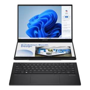 ASUS Zenbook Duo Hybrid (2-in-1) - 35.6 cm (14") - Touchscreen - Intel Core Ultra 7 255H - 32 GB LPDDR5x-SDRAM - 2 TB SSD - Wi-Fi 7 - Windows 11 Home - Grey