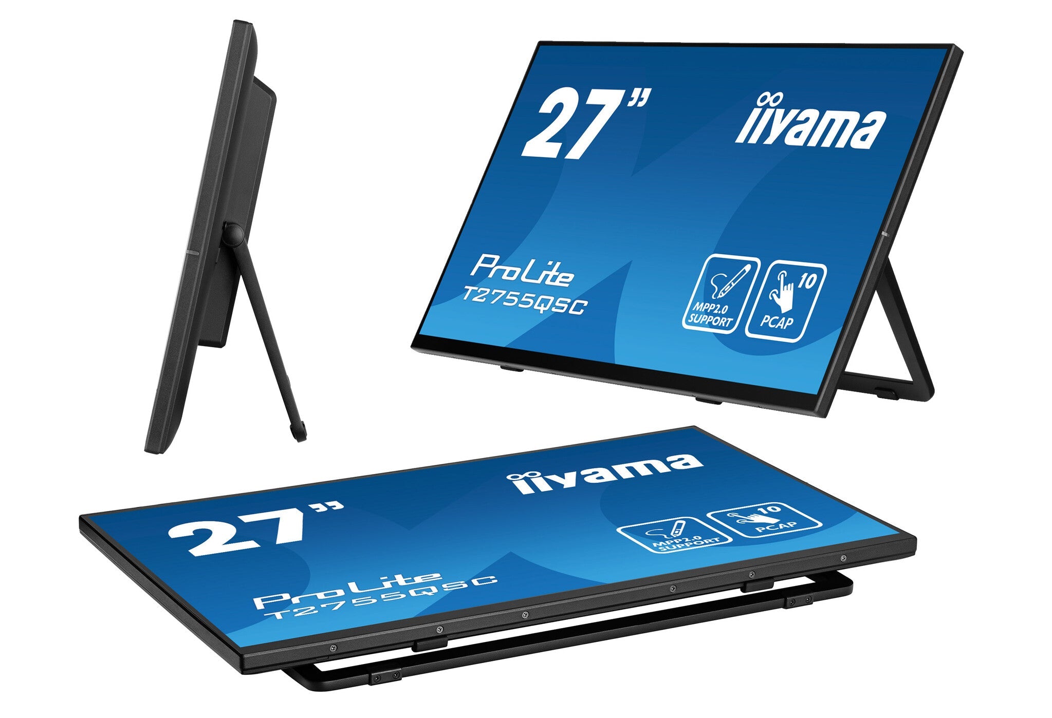 iiyama ProLite T2755QSC-B1 - 68.6 cm (27") - 2560 x 1440 pixels Full HD LCD Touchscreen Monitor