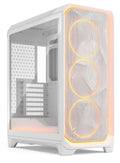 Fractal Design Meshify 3 Ambience Pro RGB - ATX Mid Tower Case in White + Clear Tint