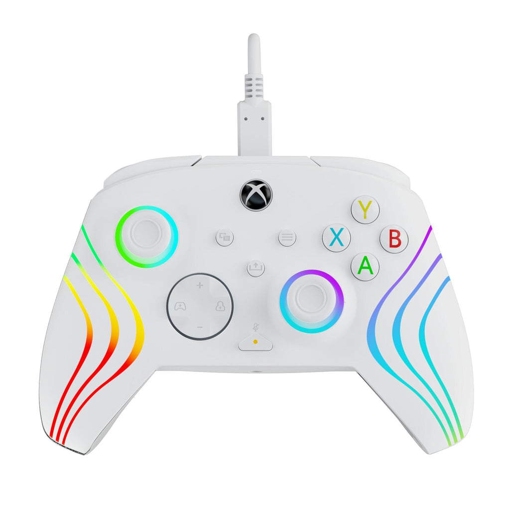 PDP Afterglow Wave - Wired Controller for PC / Xbox Series X|S in White