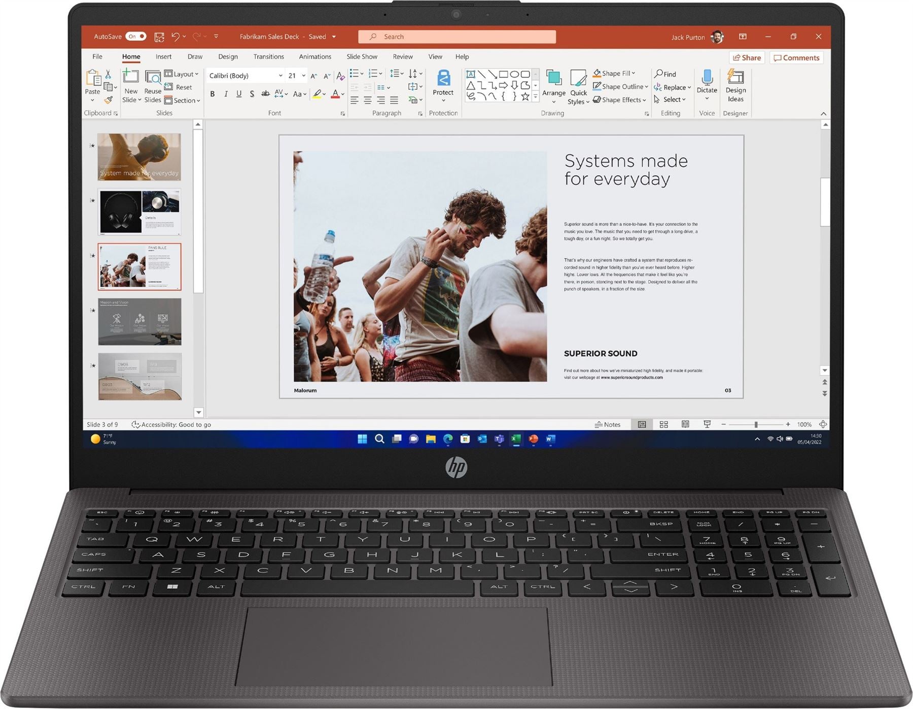 HP 255 15.6 G10 AMD Ryzen™ 5 7530U Laptop 39.6 cm (15.6") Full HD 8 GB DDR4-SDRAM 256 GB SSD Wi-Fi 6 (802.11ax) Windows 11 Home Silver