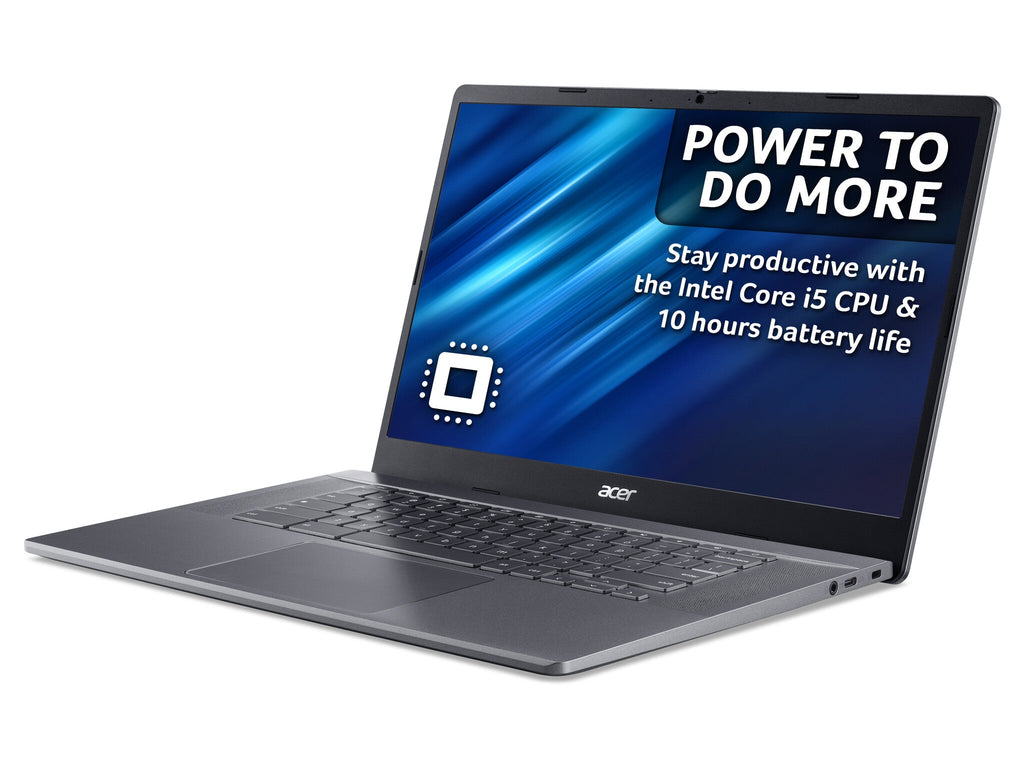 Acer Chromebook Plus 515 - 39.6 cm (15.6") - Touchscreen - Intel Core i5-1235U - 8 GB LPDDR5x-SDRAM - 256 GB SSD - Wi-Fi 6E - ChromeOS - Grey