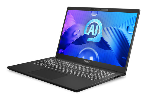 MSI Modern 15 H AI Laptop - 39.6 cm (15.6") - Intel Core Ultra 5 125H - 16 GB DDR5-SDRAM - 512 GB SSD - Wi-Fi 6E - Windows 11 Home - Black