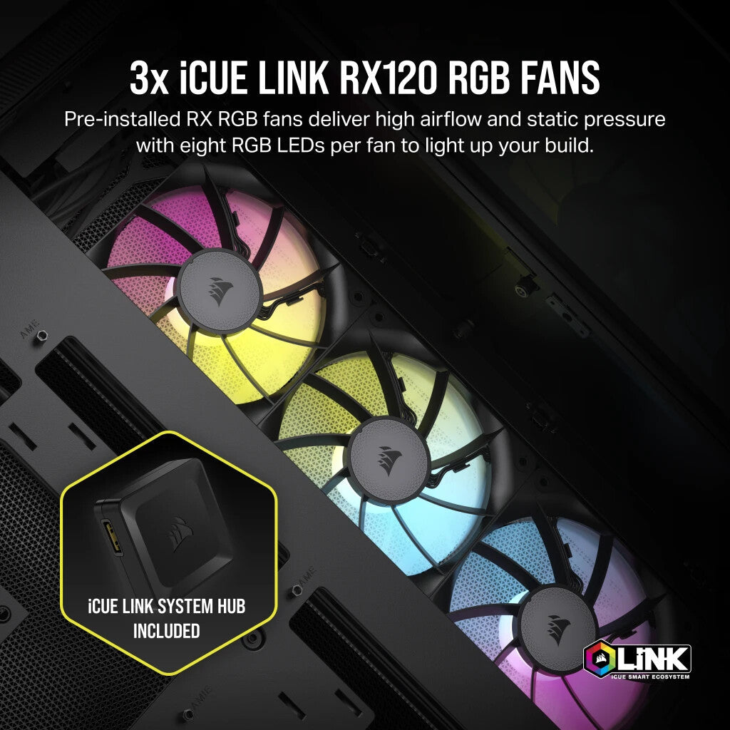 Corsair iCUE LINK 6500X RGB - ATX Mid Tower Case in Black