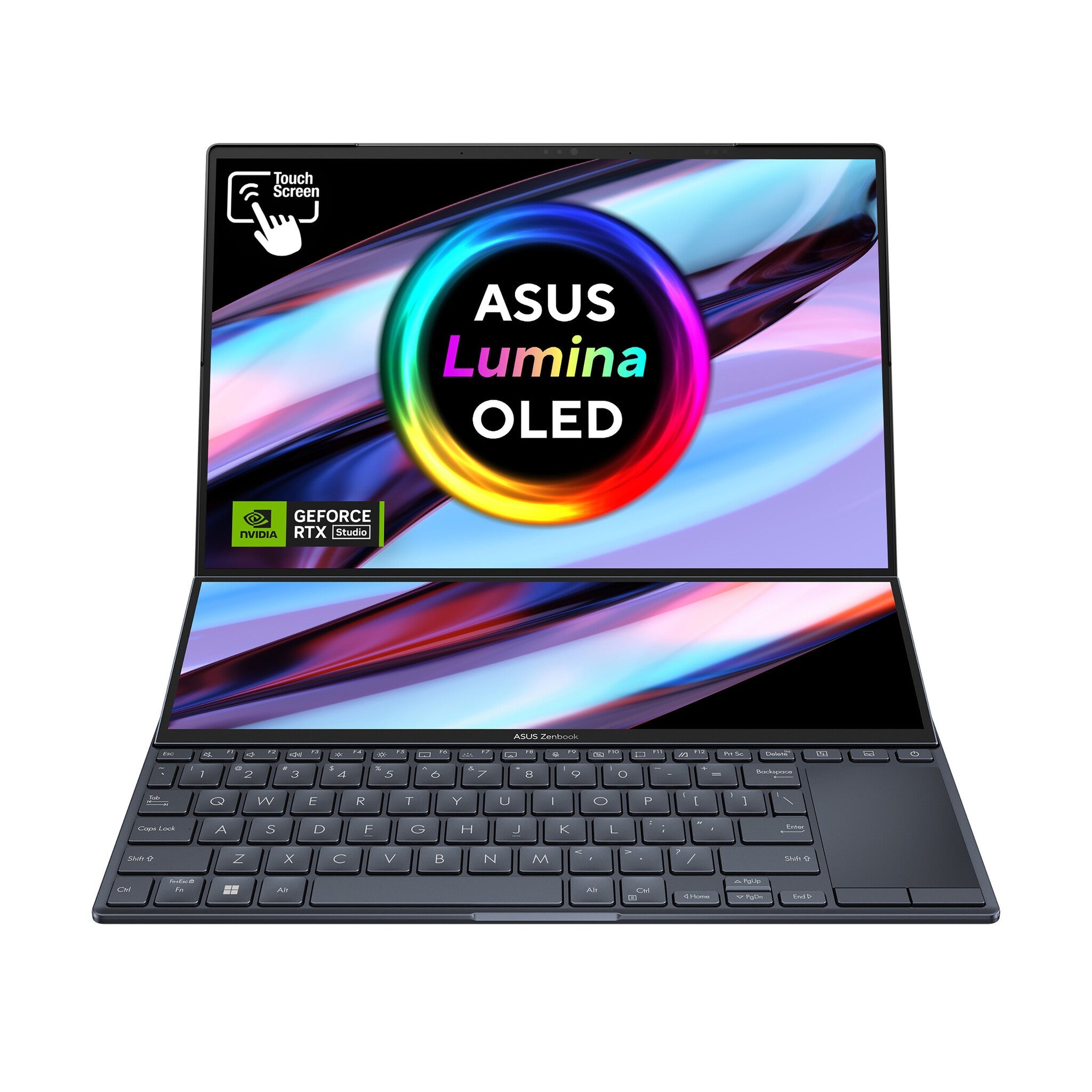 ASUS Zenbook Pro 14 Duo OLED Laptop - 36.8 cm (14.5") - Touchscreen - Intel® Core™ i7-13700H - 16 GB LPDDR5-SDRAM - 1 TB SSD - NVIDIA GeForce RTX 4050 - Wi-Fi 6E - Windows 11 Home - Black
