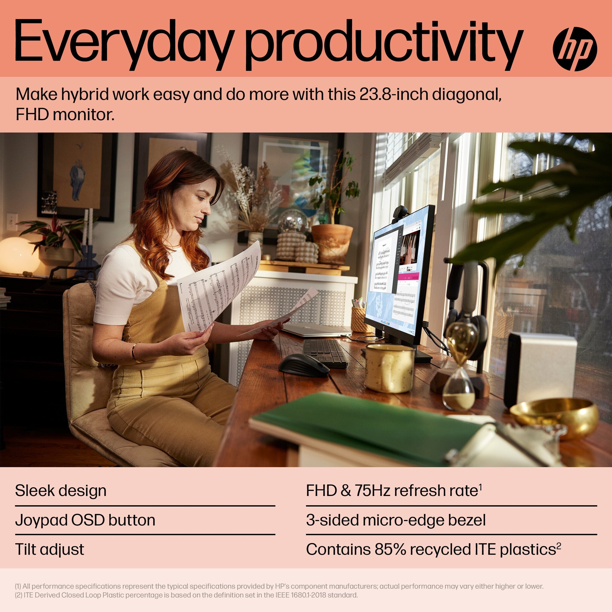 HP P24 G5 - 60.5 cm (23.8") - 1920 x 1080 pixels Full HD LCD Monitor