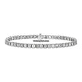 Emerald Diamond Tennis Bracelet 7.90 Carat TW 18k White Gold