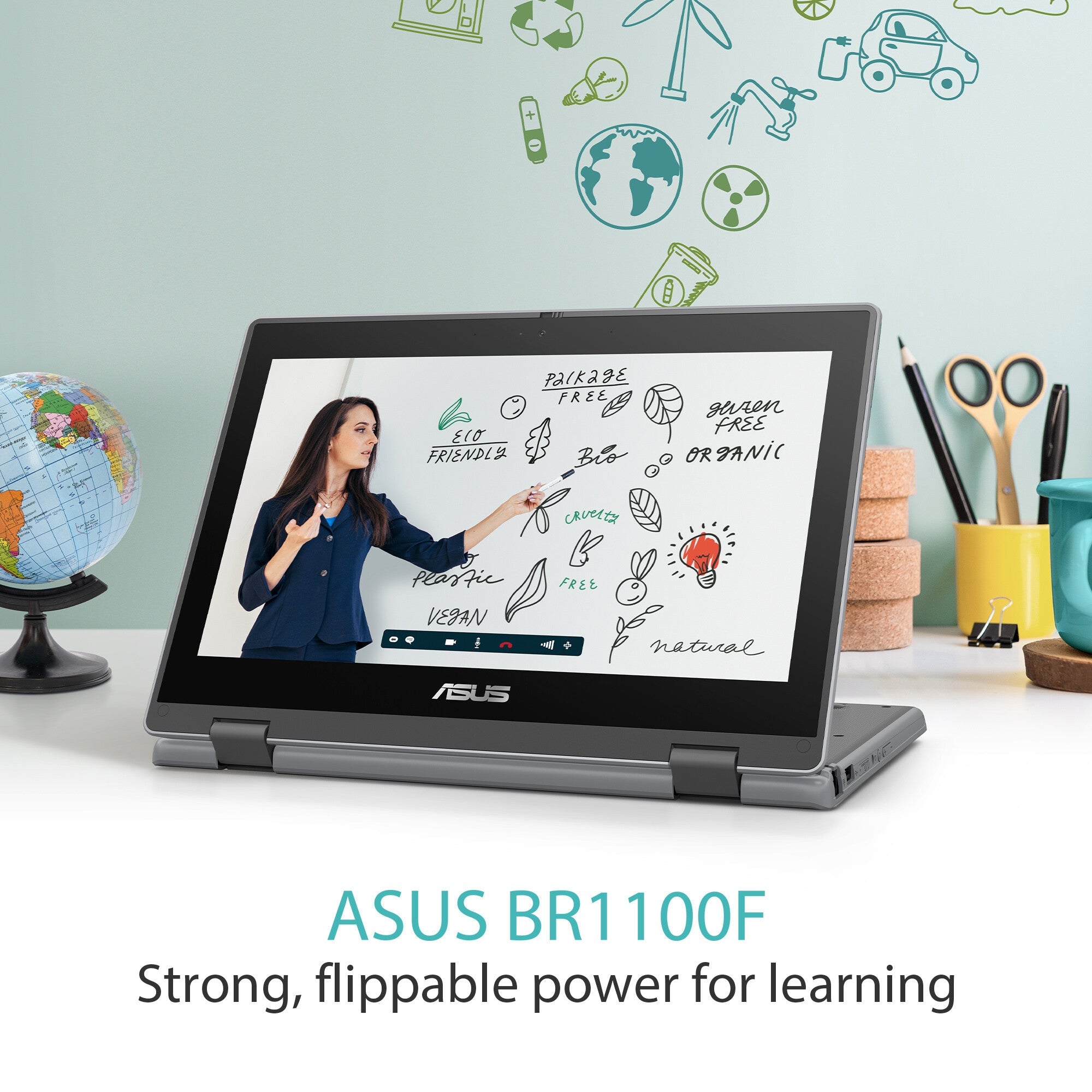 ASUS BR1100F-CS41XAS-3Y Hybrid (2-in-1) - 29.5 cm (11.6") - Touchscreen - Intel® Celeron® N4500 - 4 GB DDR4-SDRAM - 128 GB SSD - Wi-Fi 6 - Windows 11 Pro Education - Grey