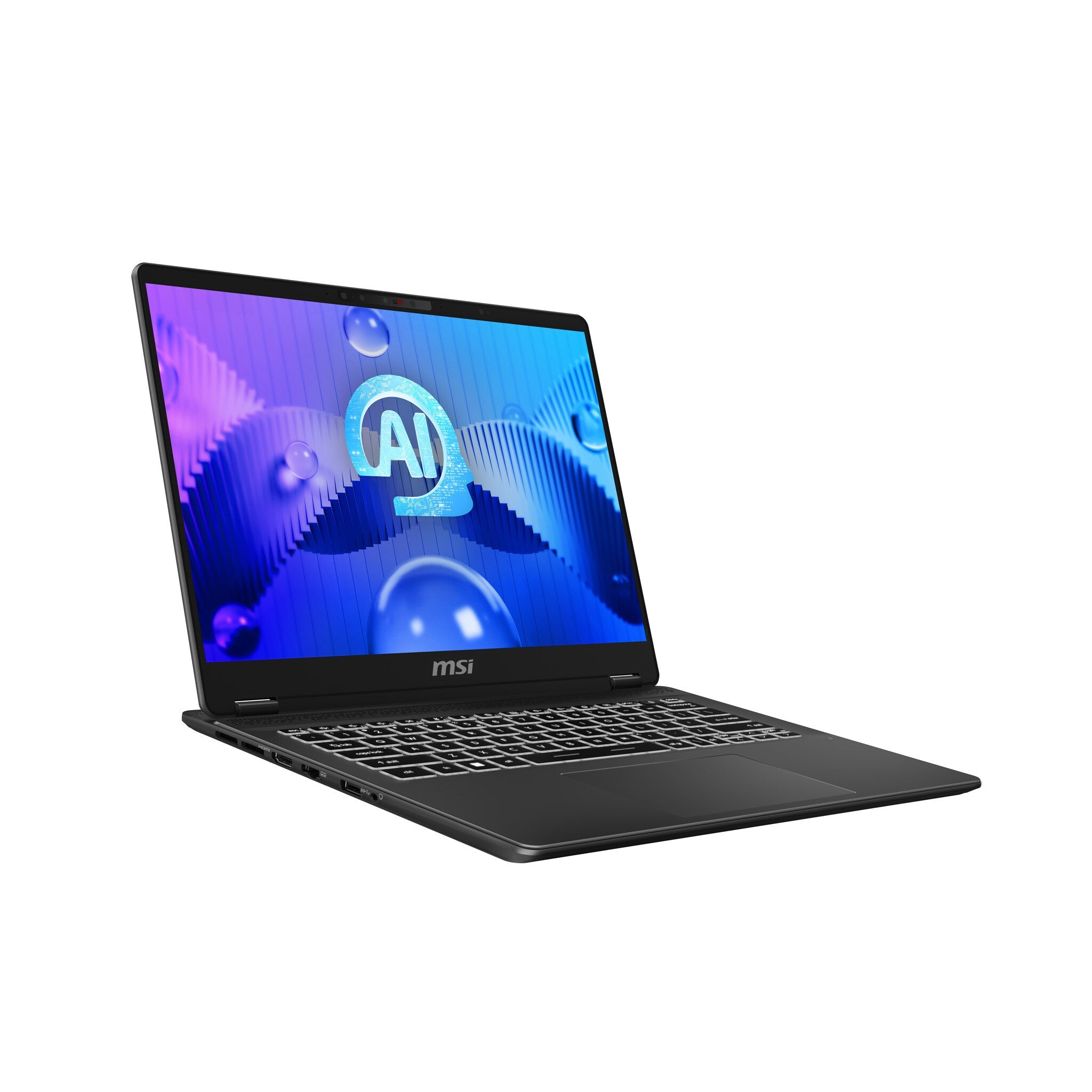 MSI Prestige 14 AI STUDIO Laptop - 35.6 cm (14") - Intel Core Ultra 7 155H - 32 GB DDR5-SDRAM - 1 TB SSD - NVIDIA GeForce RTX 3050 - Wi-Fi 7 - Windows 11 Home - Grey
